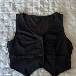 Black Button-Up Vest